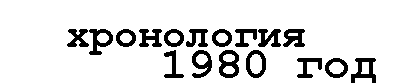 Хронология - 1980 год